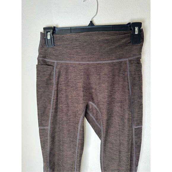 Curves n CombatBoots Heathered brown leggings sz medium - Picture 2 of 7